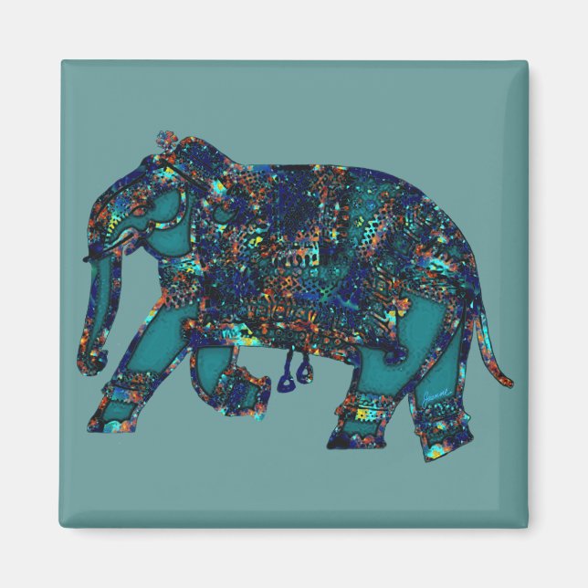 Onyx Elephant Magnet (Vorne)
