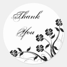Onyx Floral Swirl Vielen Dank Sticker