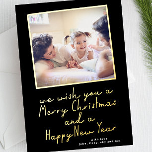 Onyx FROHE WEIHNACHTEN & FARBENFROHES NEUES JAHR F Folien Feiertagskarte