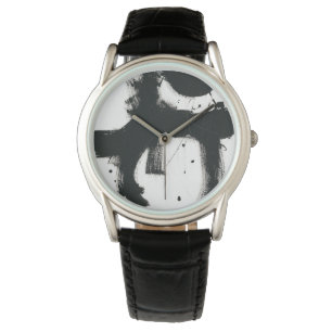 Onyx-Geste - schwarze Farben-Anschläge Armbanduhr
