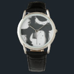 Onyx Gesture - Schwarze Paint Strokes Armbanduhr<br><div class="desc">Onyx Gesture I von June Erica Vess. Dickige abstrakte Formen und Linien,  die wie ein Farbstrich kreiert werden,  sowie einige Spritzer für die Textur.</div>