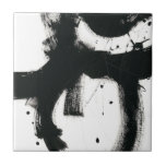 Onyx Gesture - Schwarze Paint Strokes Fliese<br><div class="desc">Onyx Gesture I von June Erica Vess. Dickige abstrakte Formen und Linien, die wie ein Farbstrich kreiert werden, sowie einige Spritzer für die Textur.</div>