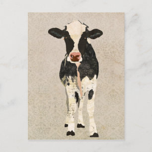 Onyx & Ivory Kuh Postkarte