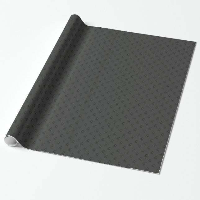 Onyx Leo Symbol Wrapping Paper Geschenkpapier (Ungerollt)
