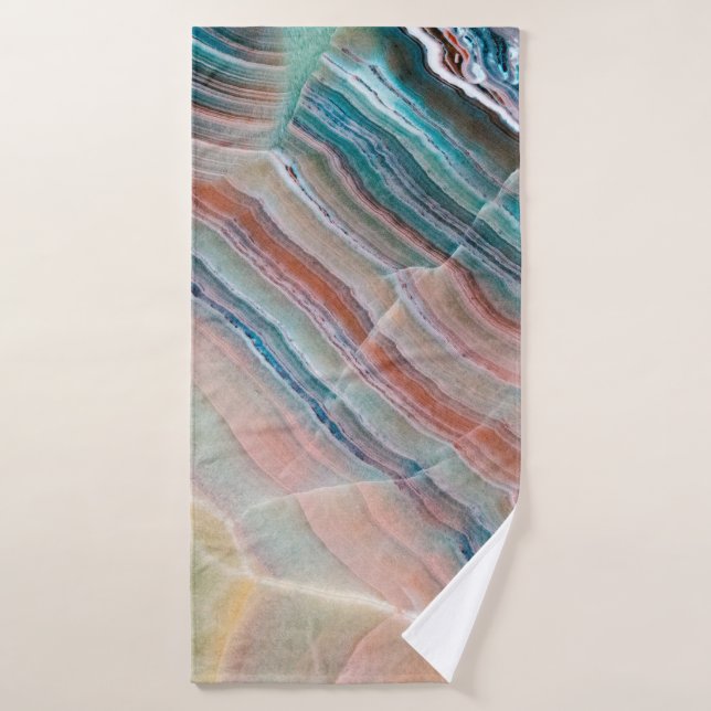 Onyx-Marmor-Textur Hintergrund der natürlichen Sto Badehandtuch (Badehandtuch)