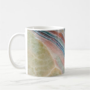 Onyx-Marmor-Texturhintergrund aus Natursteinen Kaffeetasse