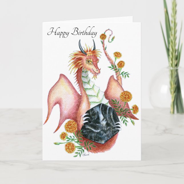 Onyx Noir (Leo) - Carte Anniversaire (Devant)