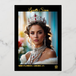Onyx Shine Foil Pageant Autograph Cards Folieneinladung