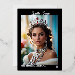 Onyx Shine Foil Pageant Autograph Cards Folieneinladung