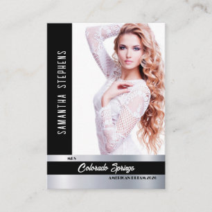 Onyx Shine Pageant Foto Business Card Visitenkarte