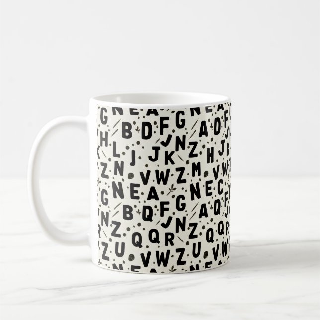 Onyx Tinten Alphabet Kaffeetasse (Links)