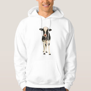 Onyx-u. Elfenbein-Kuh-Kapuzenpulli Hoodie