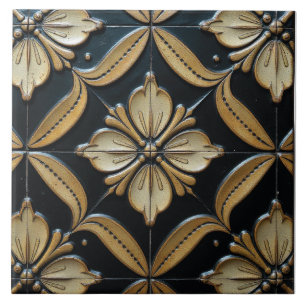 Onyx und Ivory Motif Fliese