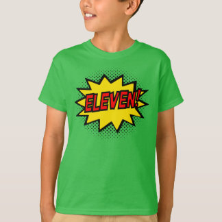 ONZE ! 11ème T-shirt de logo de super héros de
