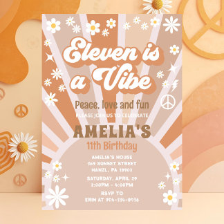 Onze est une invitation d'anniversaire vibe