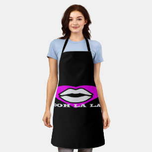 OO La La Design Rosa und schwarze Schönheit Thema Schürze
