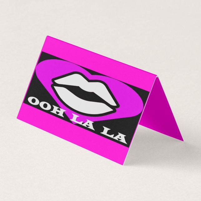 OO La La Design Rosa und schwarze Schönheit Thema  Visitenkarten (Vorderseite)