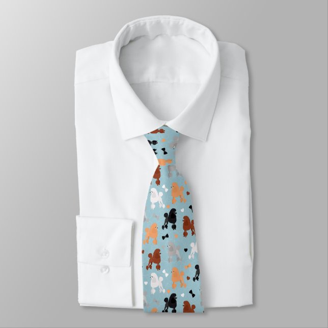 Oodles und Bows Muster Blau Krawatte (Gebunden)