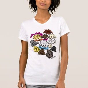 oodles und oodles von Gekritzeln und von Pudel-T - T-Shirt
