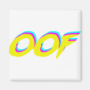 OOF Retro Neon Graphic Magnet