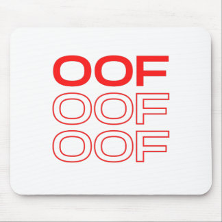 Oof Roblox Funny Meme Red Schriftart Mousepad