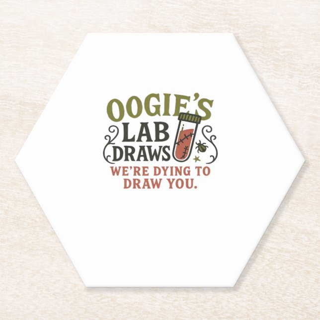 Oogie�s Lab Draws � Funny Halloween Phlebotomist & Untersetzer (Vorderseite)