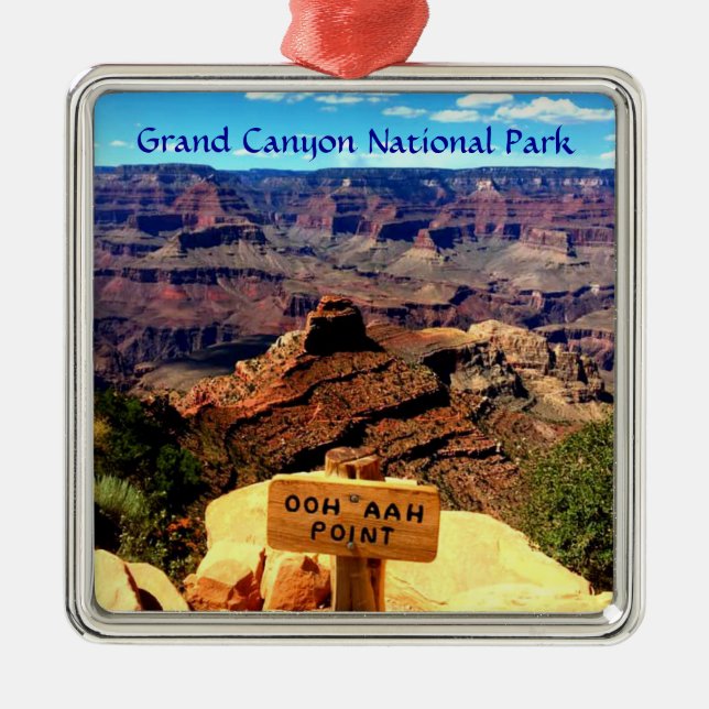 Ooh Aah Point Grand Canyon Nationalpark Ornament Aus Metall (Vorne)