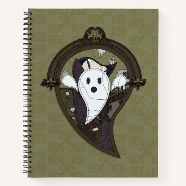 Ooh das Ghost Spiral Notebook Notizbuch (Vorderseite)
