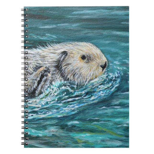 Ooh Goody Lunchtime Sea Otter Malerei Notizblock (Vorderseite)