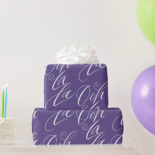 Ooh La-La, das künstlerisches ultraviolettes Lila Geschenkpapier