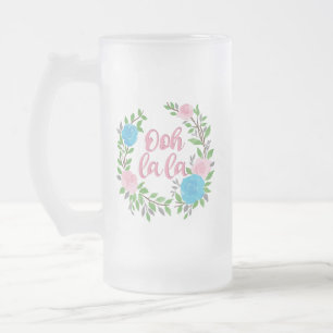 Ooh La La - französische Begriffe Mattglas Bierglas