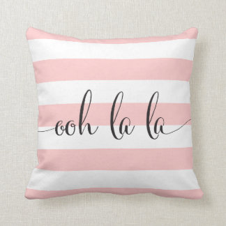 Ooh la la jeter oreiller - rose