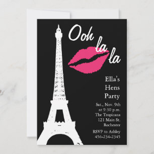 Ooh la la! Junggesellinnen-Abschiedsparty Einladung