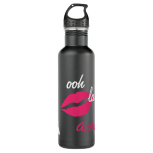 Ooh la la la! (Mattschwarz) Trinkflasche