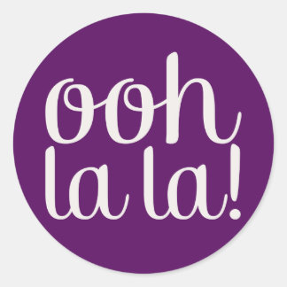 Ooh La Lila Runder Aufkleber