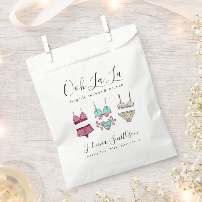 Ooh La Lingerie Brautparty Geschenktütchen (Ausgeschnitten)