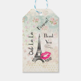 Ooh La Paris Eiffel Tower Vielen Dank Geschenkanhänger