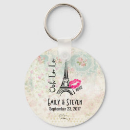 Ooh La Paris Eiffel Tower Vintage Wedding Schlüsselanhänger
