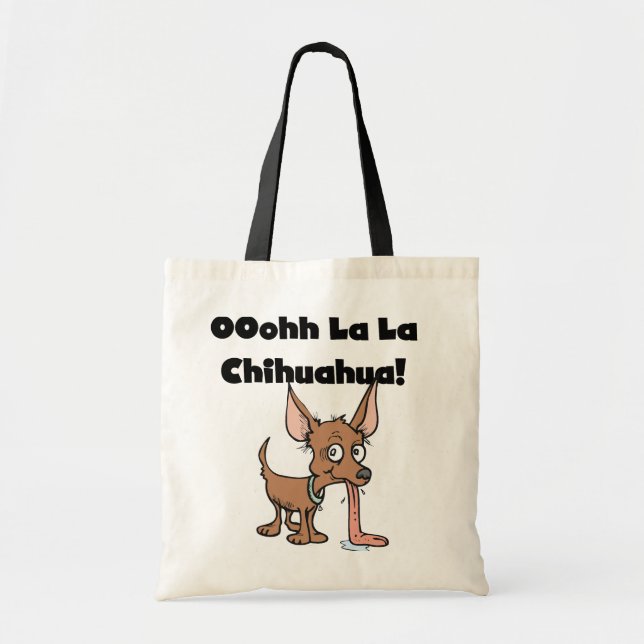 Oohhh La Chihuahua T - Shirt und Geschenke Tragetasche (Vorne)