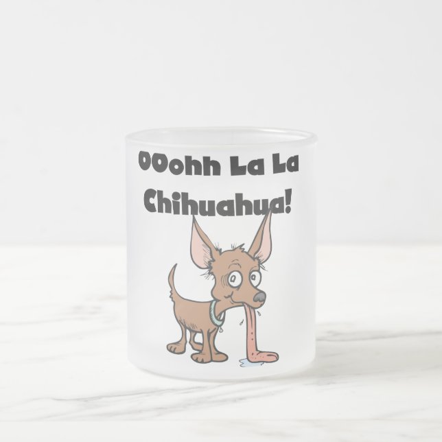 Oohhh La-Lachihuahua-T - Shirts und Geschenke Mattglastasse (Mittel)
