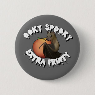 Ooky Spooky Bat Button