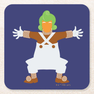 Oompa Loompa Arms Out Rechteckiger Pappuntersetzer