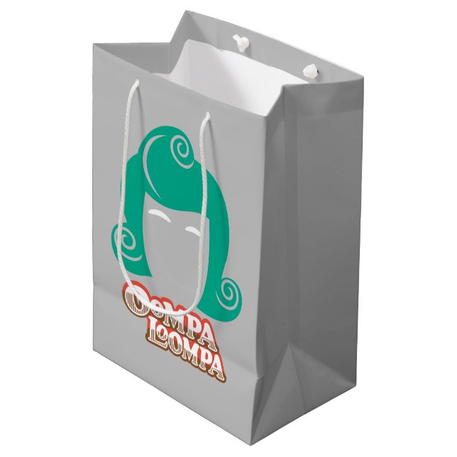 Oompa Loompa Hair Graphic Mittlere Geschenktüte (Vorderseite Schrägansicht)