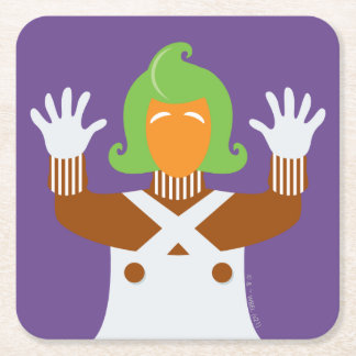 Oompa Loompa Rechteckiger Pappuntersetzer