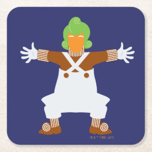Oompa-Loompa-Waffen Rechteckiger Pappuntersetzer