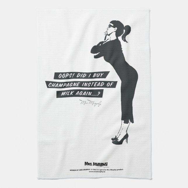 Oops! Did I buy champagne instead of milk again..? Handtuch (Vertikal)