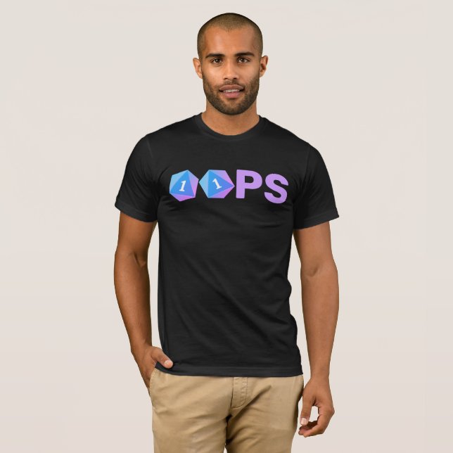 Oops Gaming Dice T - Shirt (Vorne ganz)