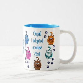 Oops! Ich adoptierte eine andere Katze! Zweifarbige Tasse
