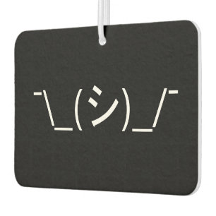 Oops Shrug Emoticon Ø\_(シ_/ Japanisch Kaomoji Autolufterfrischer