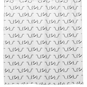 Oops Shrug Emoticon Ø\_(シ_/ Japanisch Kaomoji Duschvorhang
